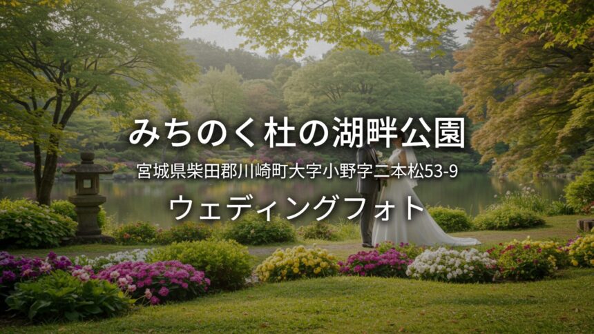 宮城 みちのく杜の湖畔公園でのウェディングフォト